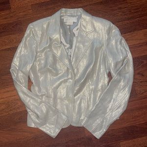 Michael Kors gold metallic blazer